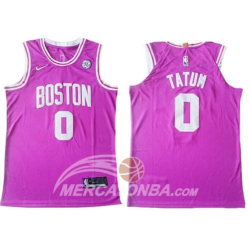 Maglia NBA Boston Celtics Jayson Tatum Autentico Rosa
